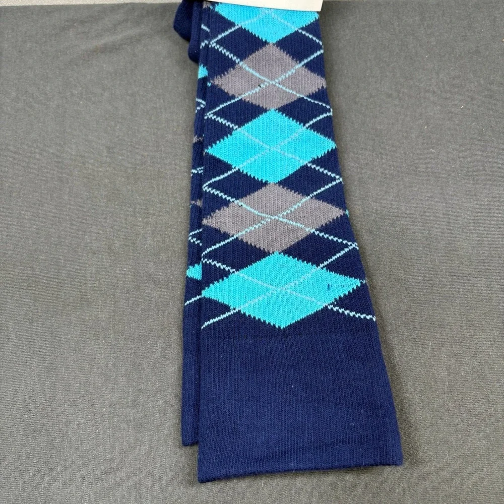 Dr. Shams Men Compression Knee-Hi Socks 10-13 4 Pairs Argyle Stripe Polka Dot